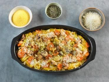 Gâteau de polenta aux légumes d’hiver